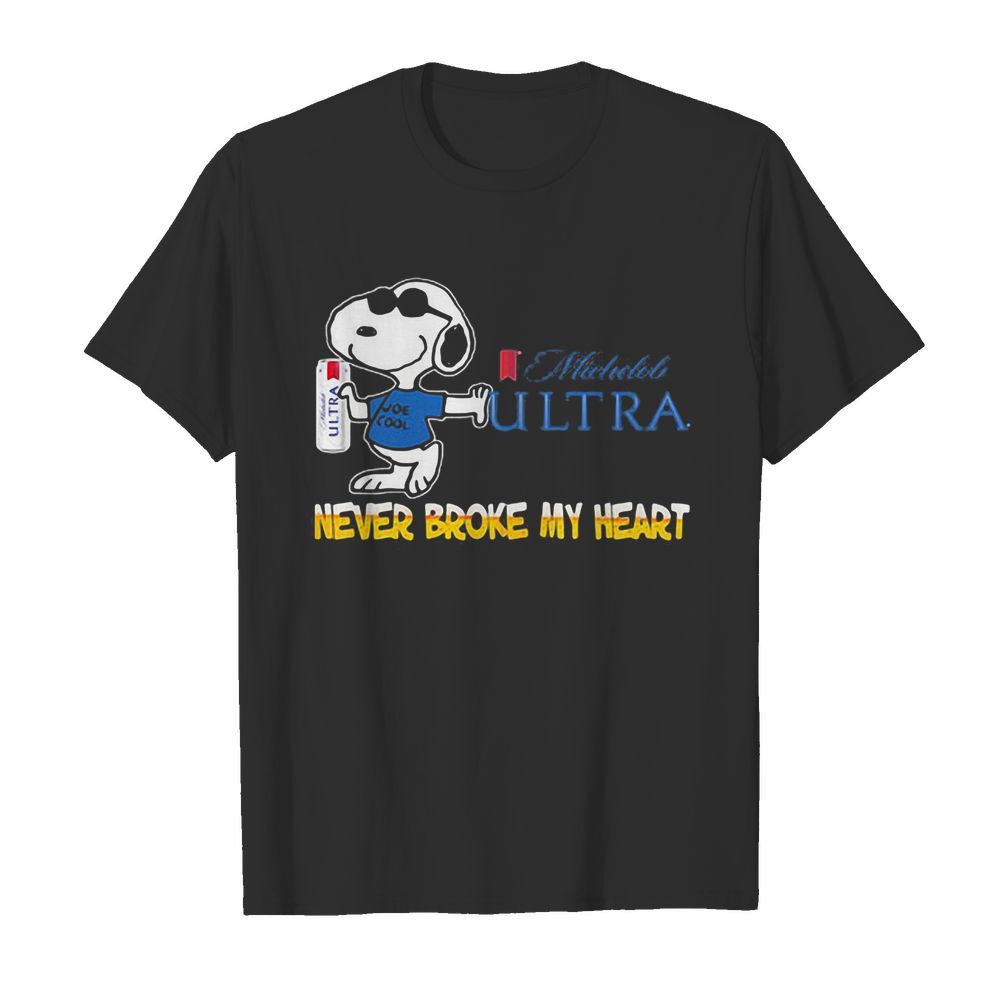 Snoopy michelob ultra beer never broke my heart  Classic Men's T-shirt