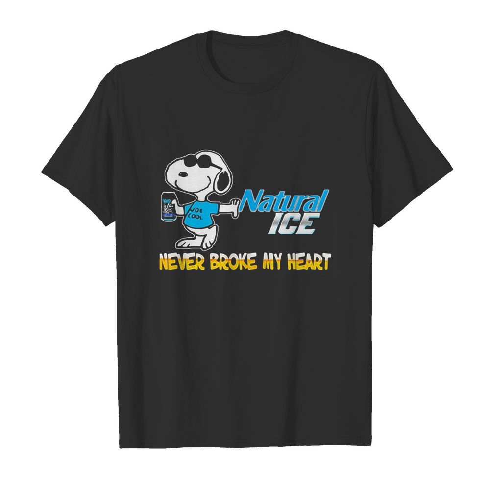 Snoopy natural ice beer never broke my heart shirt