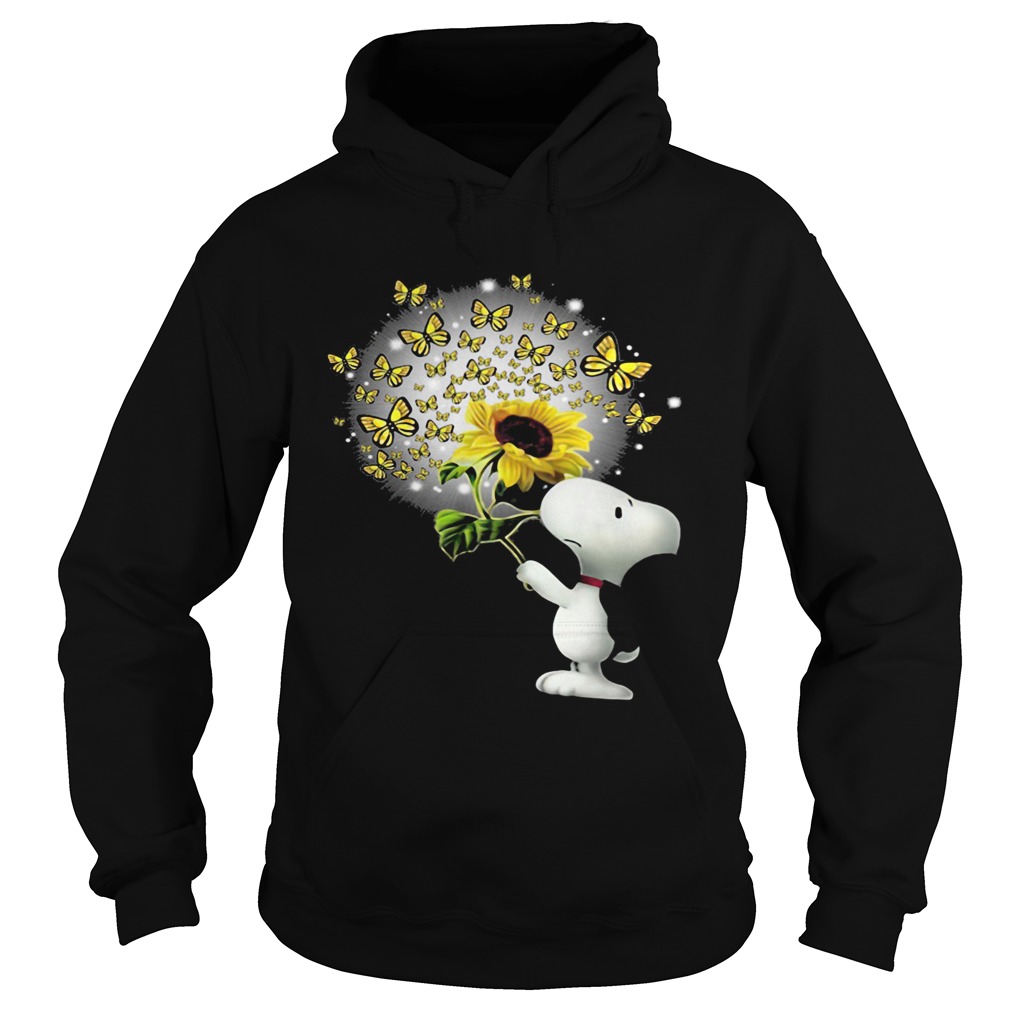 Snoopy sunflower and butterfly  Hoodie