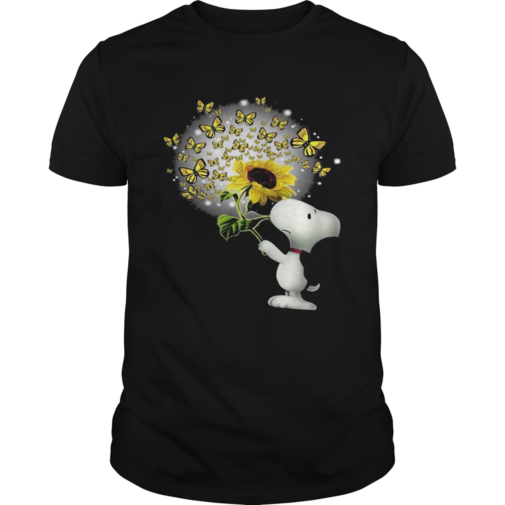 Snoopy sunflower and butterfly  Unisex