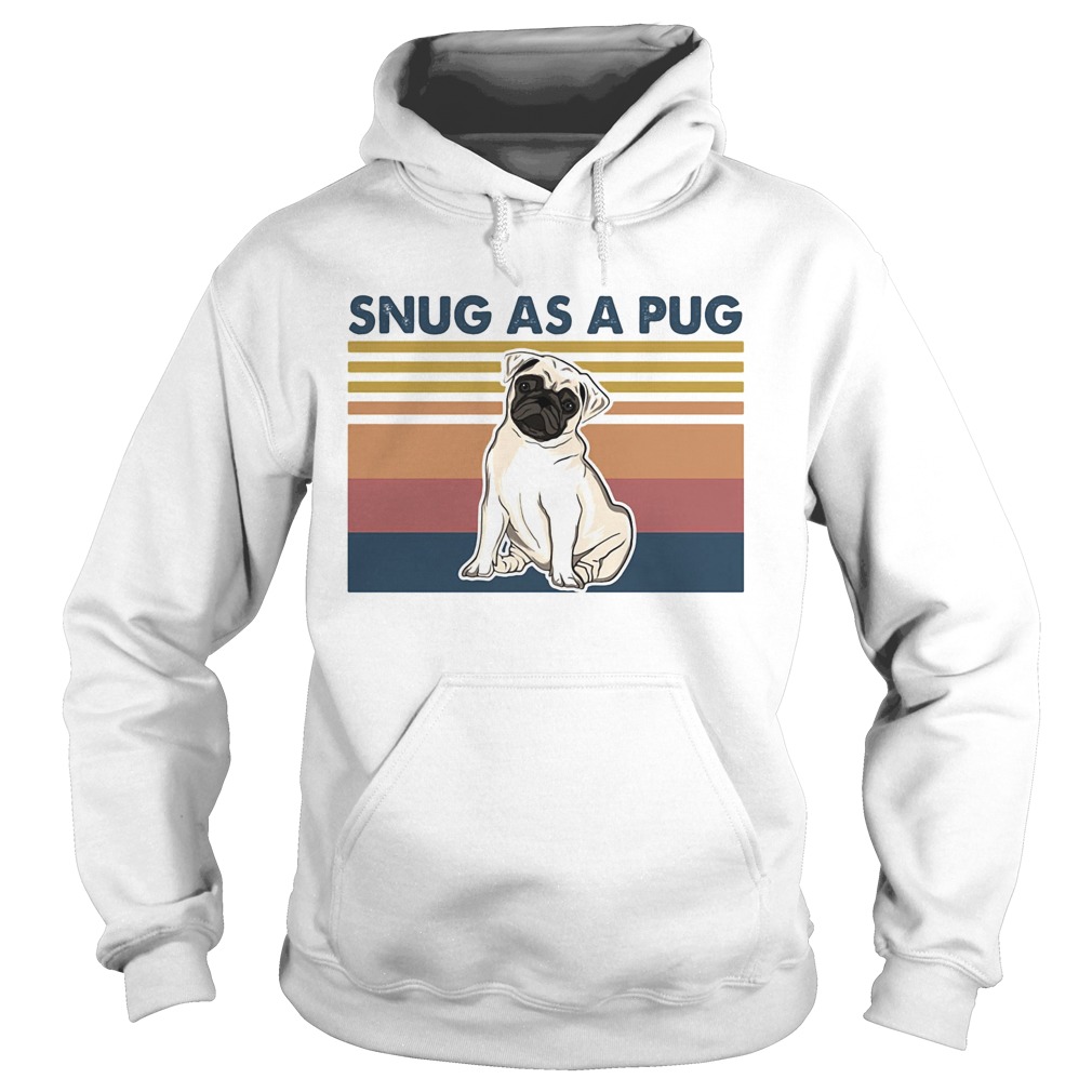 Snug as a pug vintage retro  Hoodie