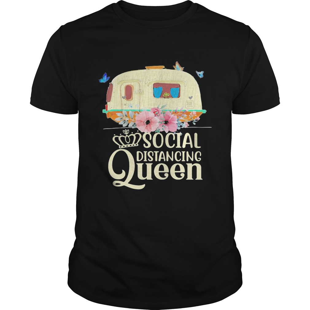 Social distancing queen camping flower shirt