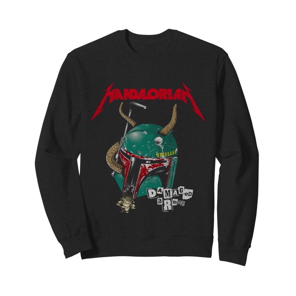 Star Wars Metallica Mandalorian Damaged Armor  Unisex Sweatshirt