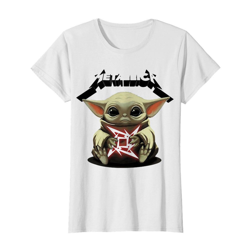 Star wars baby yoda hug metallica  Classic Women's T-shirt