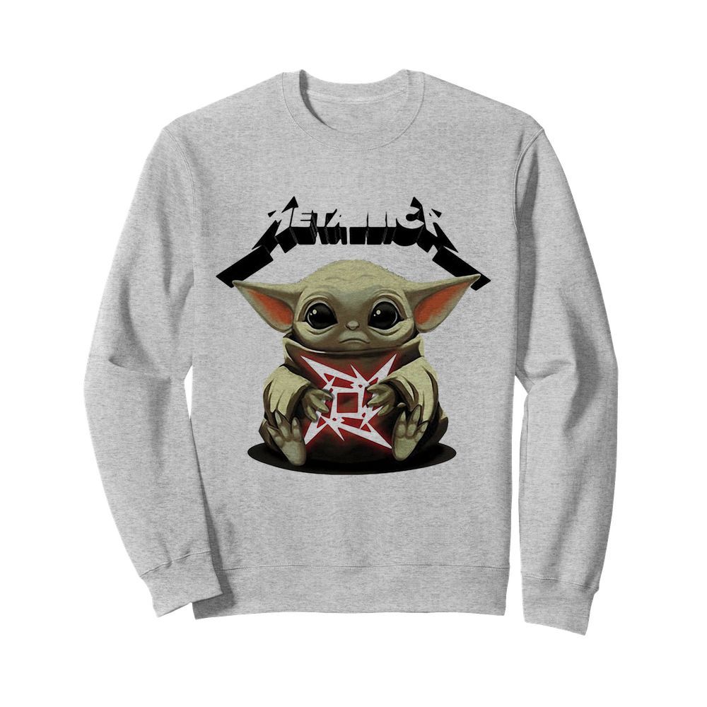 Star wars baby yoda hug metallica  Unisex Sweatshirt