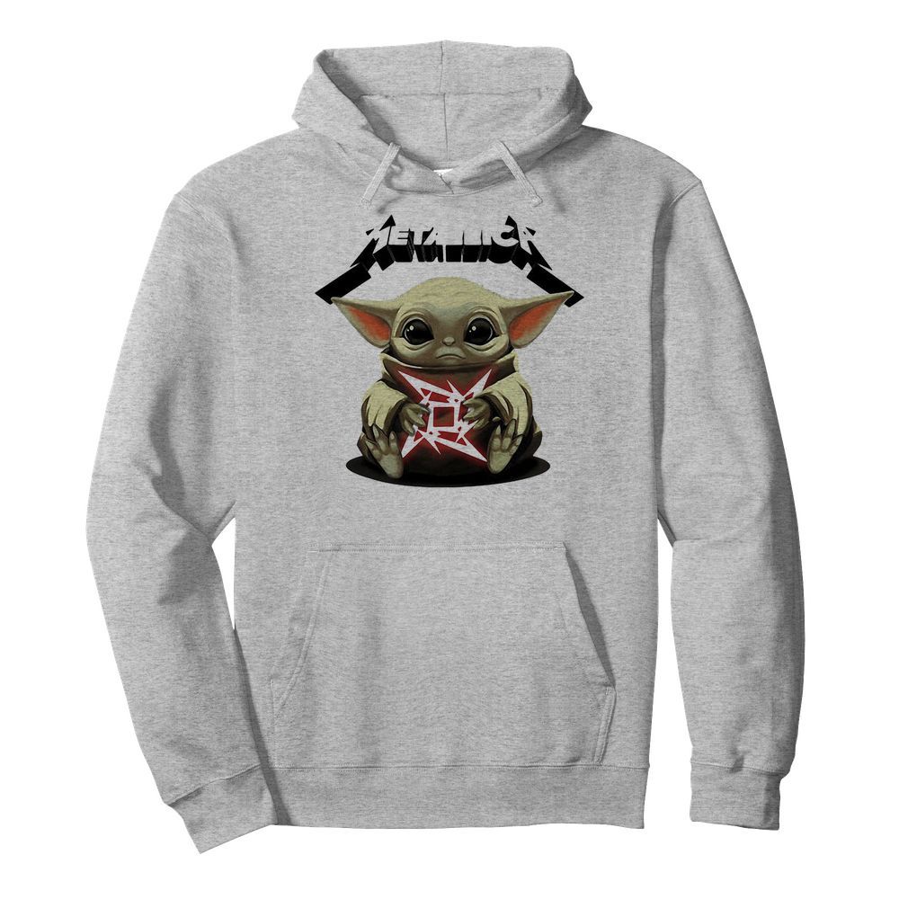 Star wars baby yoda hug metallica  Unisex Hoodie