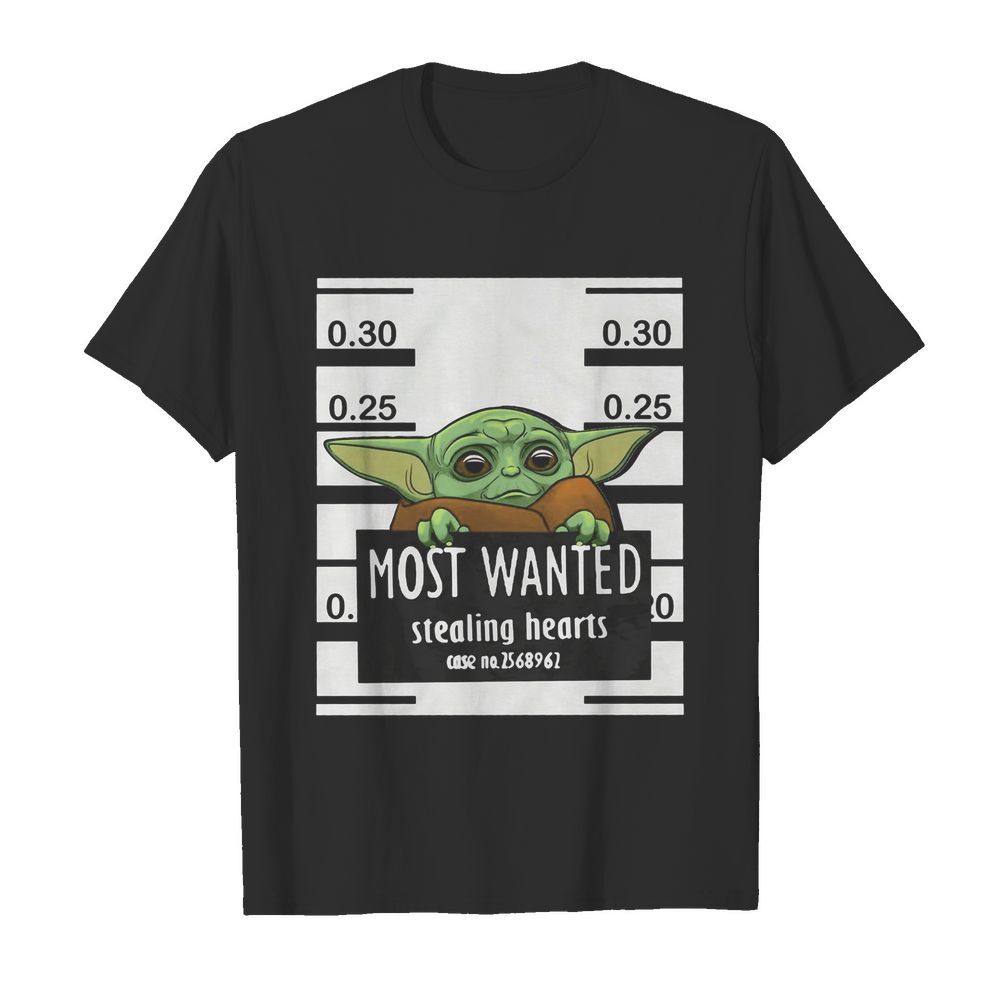 Star wars baby yoda most wanted stealing hearts shirt