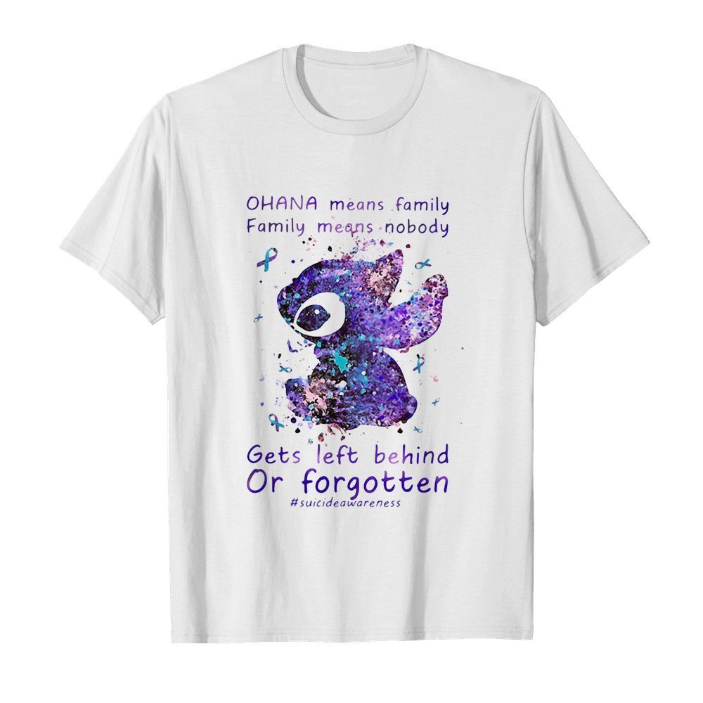 Stitch ohana means family cancer awareness shirt