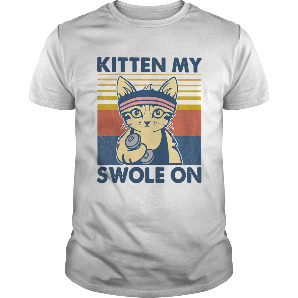 Strong Cat Kitten My Swole On Vintage shirt