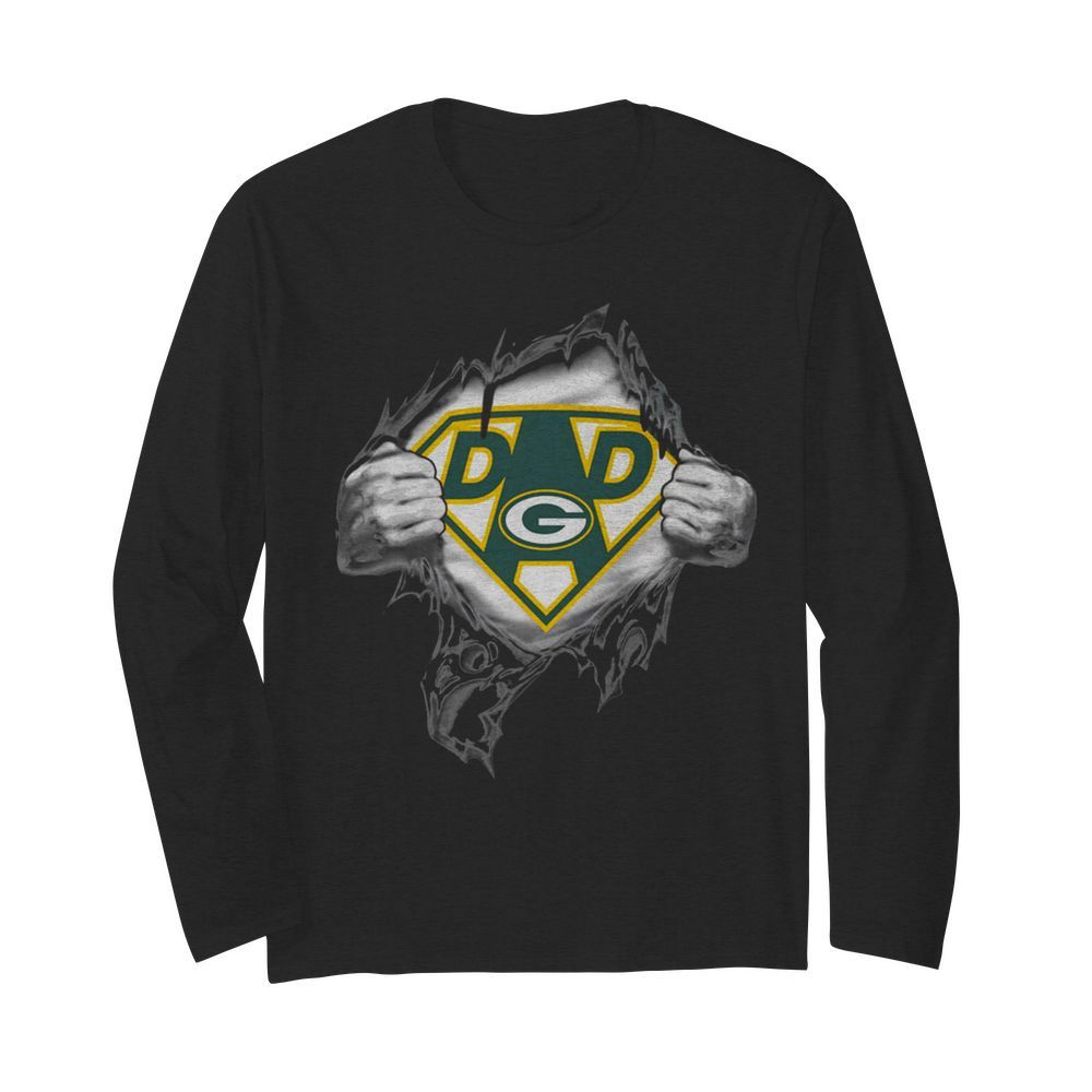 Superhero Green Bay Packers Father's Day  Long Sleeved T-shirt 