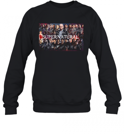 Supernatural Movie Characters Signatures Poster T-Shirt Unisex Sweatshirt