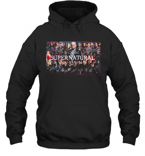 Supernatural Movie Characters Signatures Poster T-Shirt Unisex Hoodie