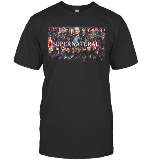 Supernatural Movie Characters Signatures Poster T-Shirt