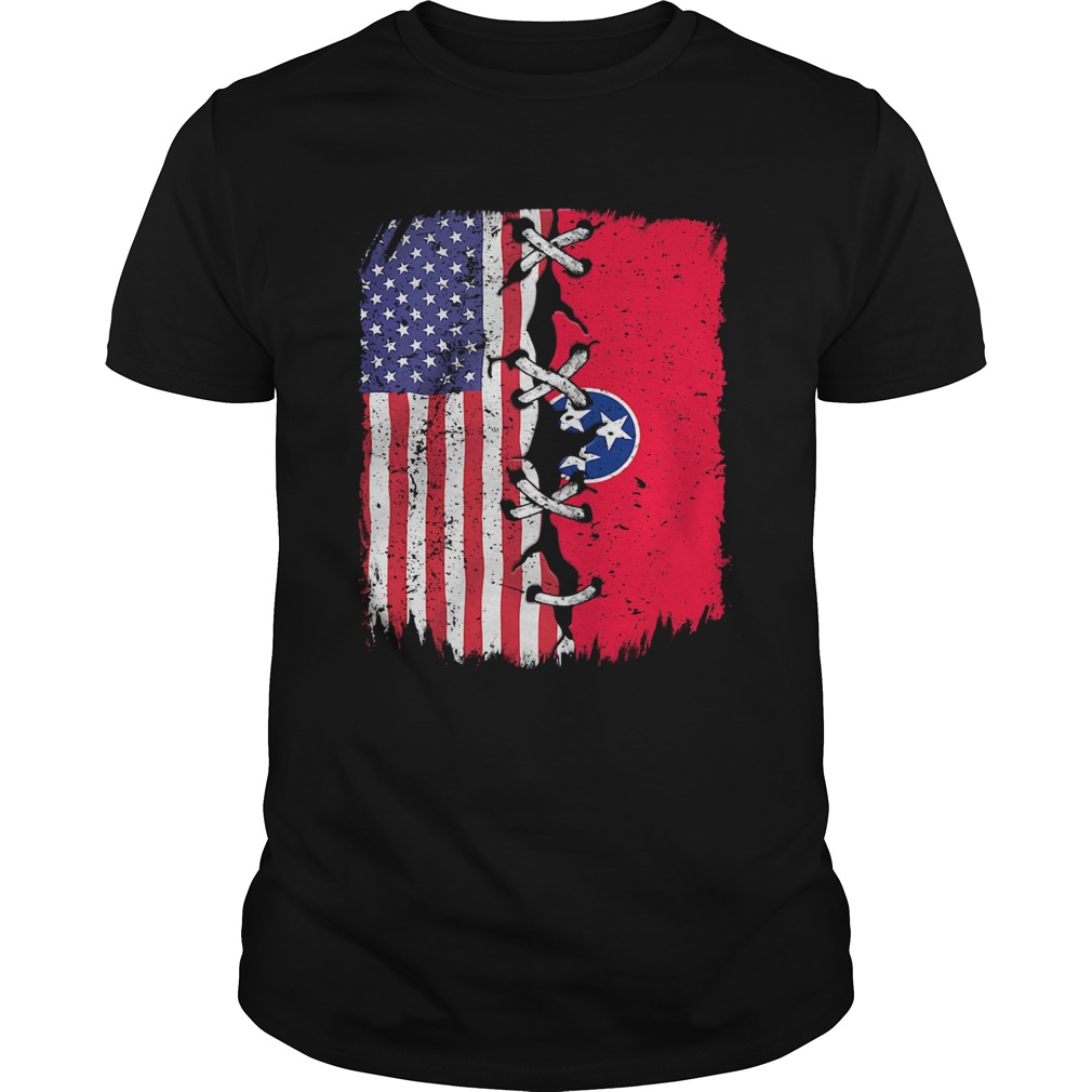 Tennessee and American Flag Independence Day shirt