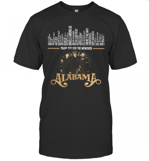 Thank You For The Memories Alabama Band T-Shirt