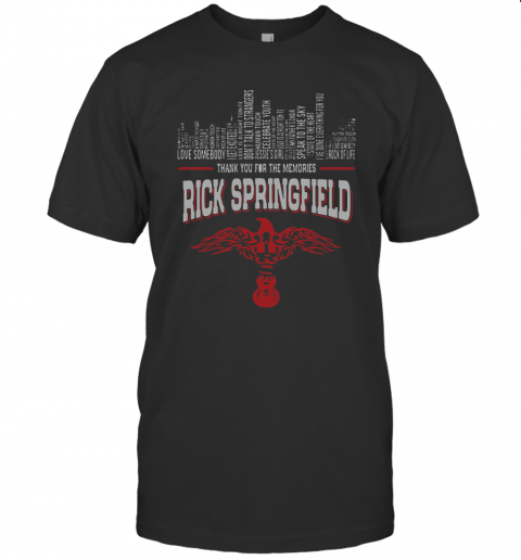 Thank You For The Memories Rick Springfield T-Shirt