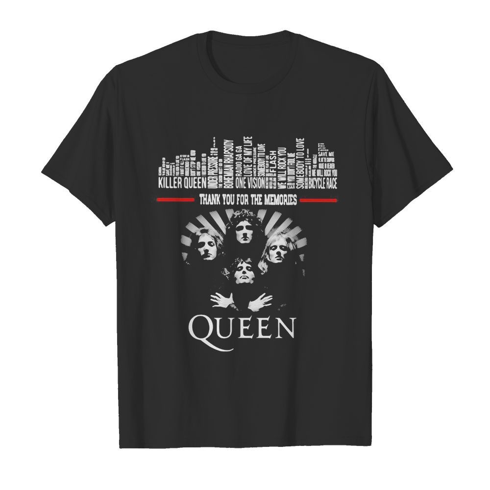 Thank you for the memories queen band shirt