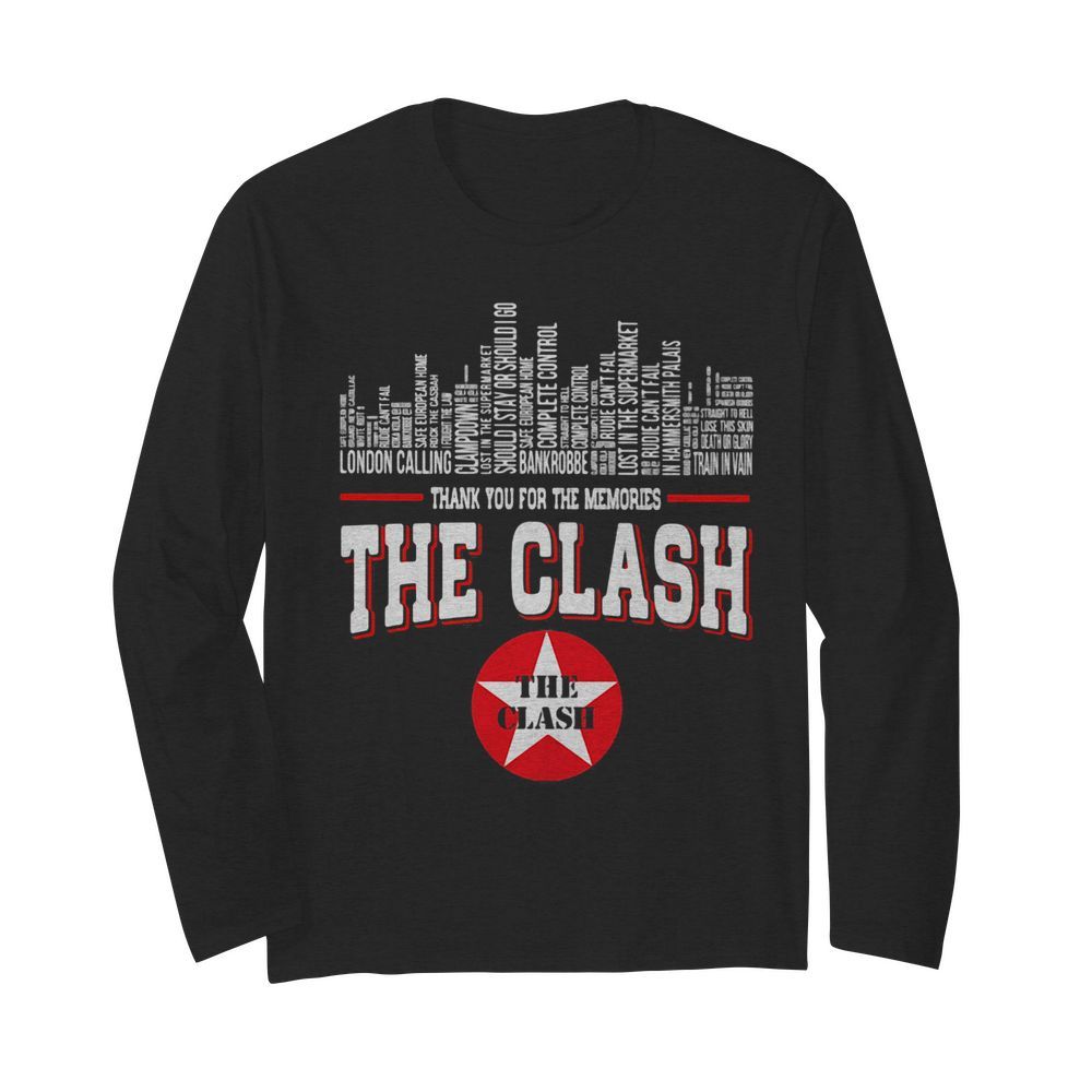 Thank you for the memories the clash  Long Sleeved T-shirt 