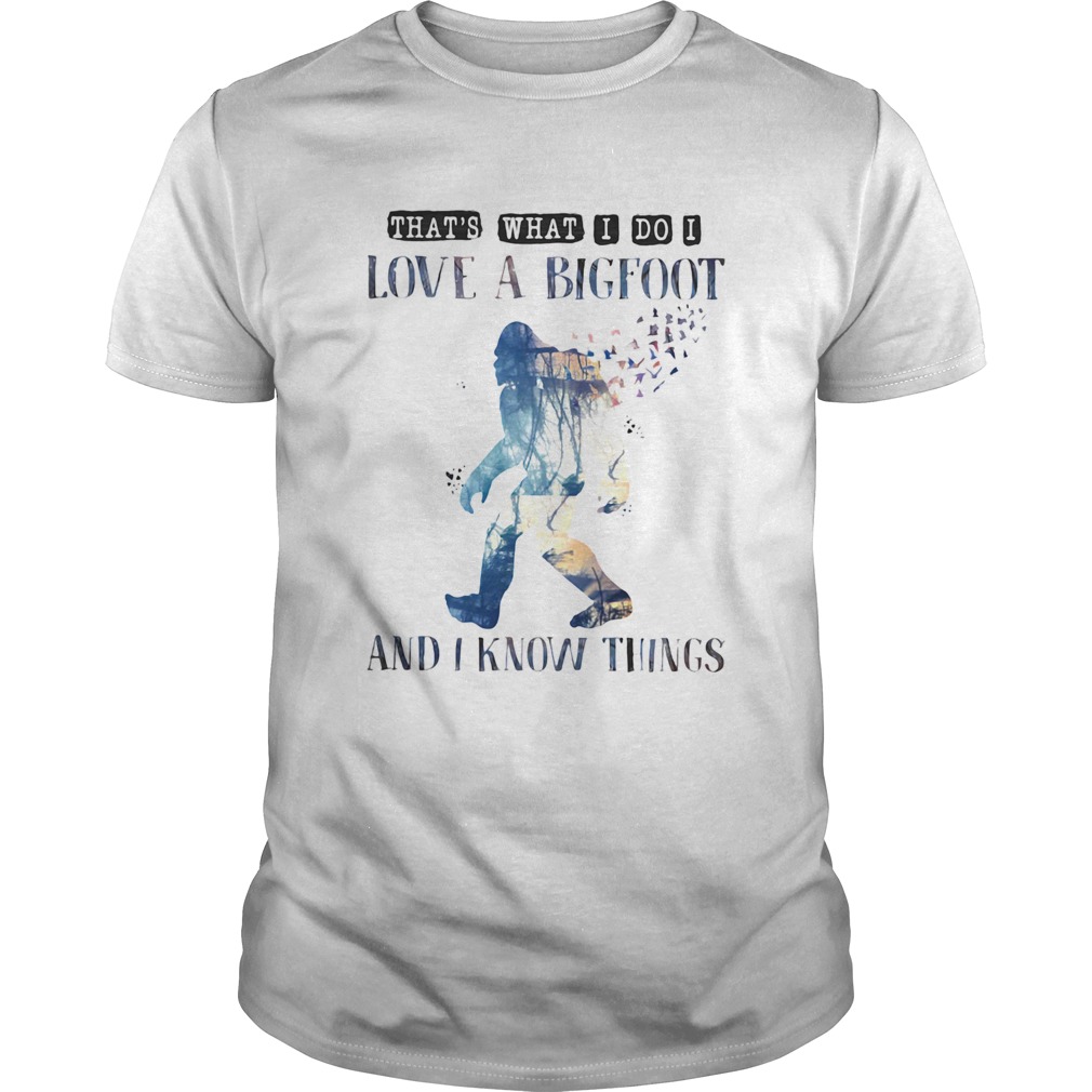 Thats what I do I love a bigfoot and I know things shirt