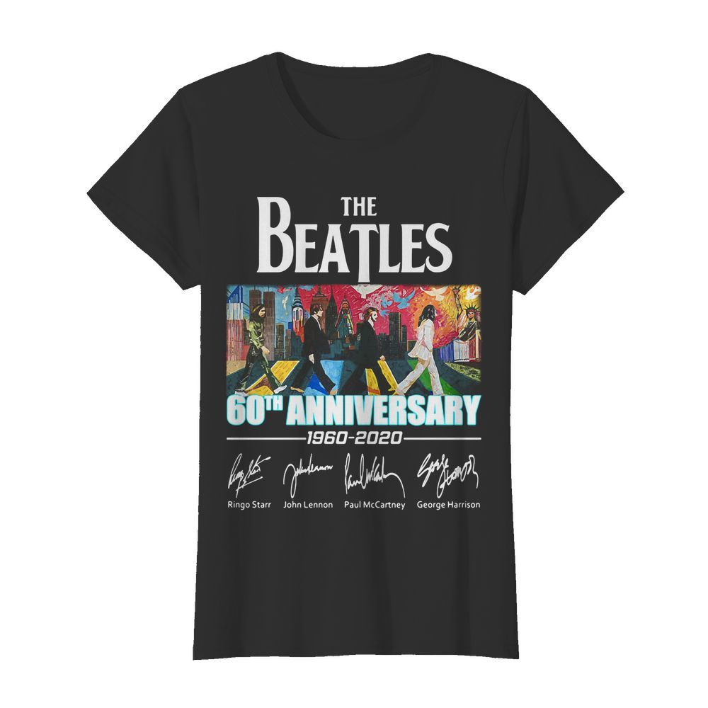 The Beatles 60th anniversary 1960-2020 signature  Classic Women's T-shirt