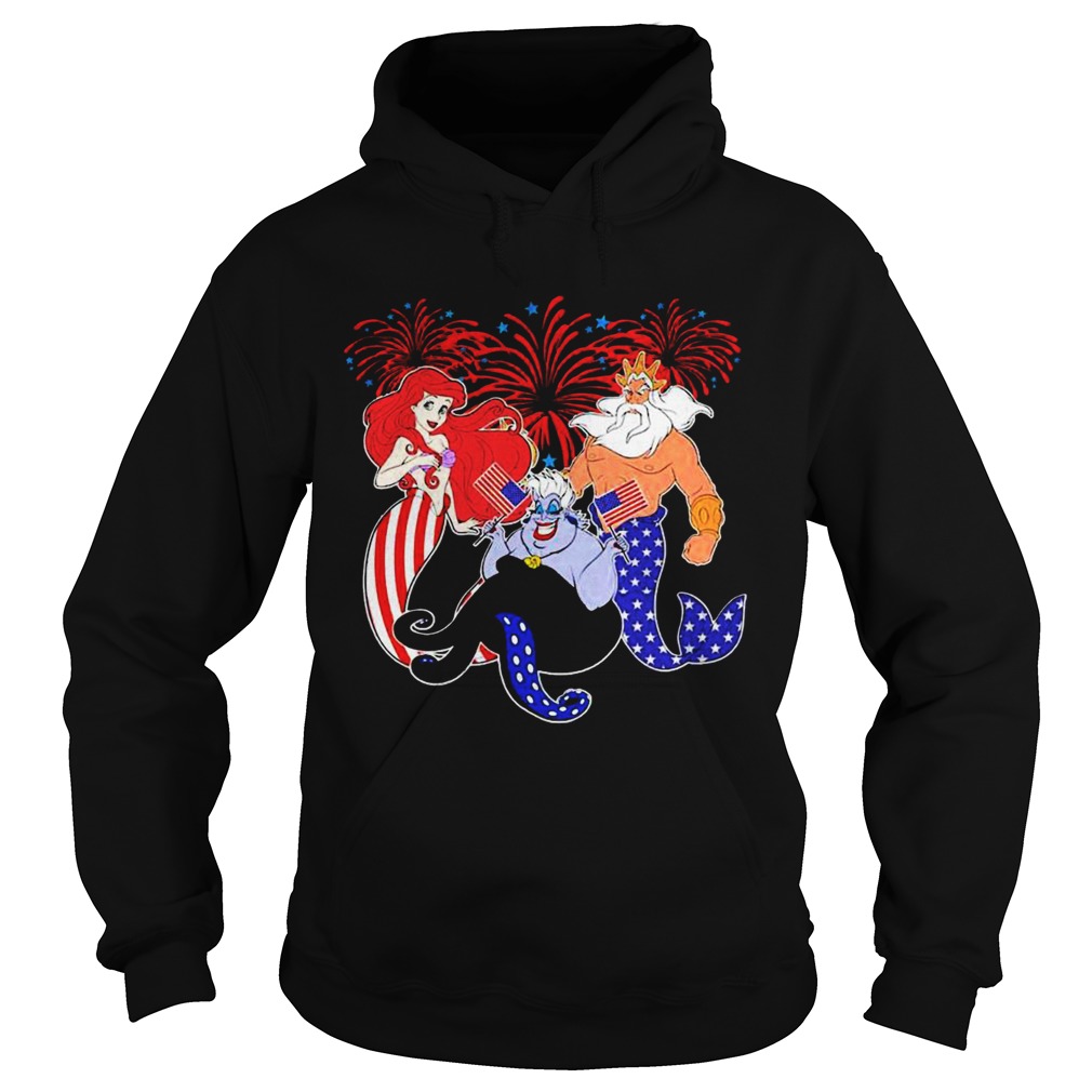 The Little Mermaid Happy The 4th Of July America  Hoodie