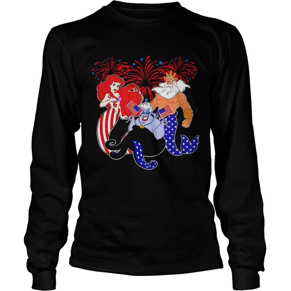 The Little Mermaid Happy The 4th Of July America  Long Sleeve