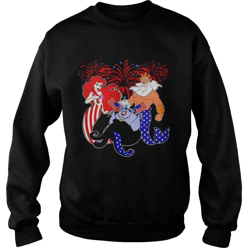 The Little Mermaid Happy The 4th Of July America  Sweatshirt