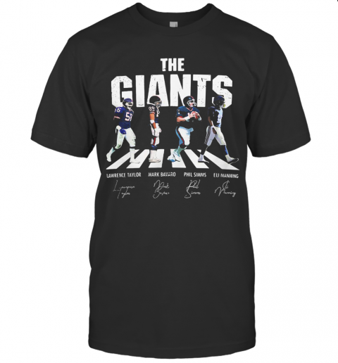 The New York Giants Football Team Abbey Road Signatures T-Shirt