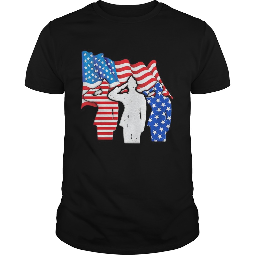 The Soldier Salutes American Flag Independence Day shirt