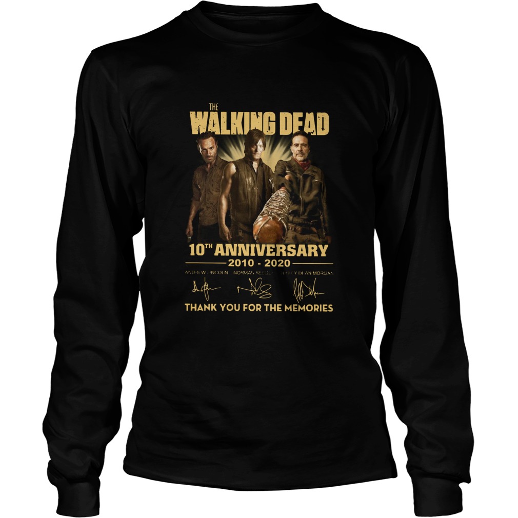 The Walking Dead 10th Anniversary 2010 2020 Full Cast Signatures  Long Sleeve