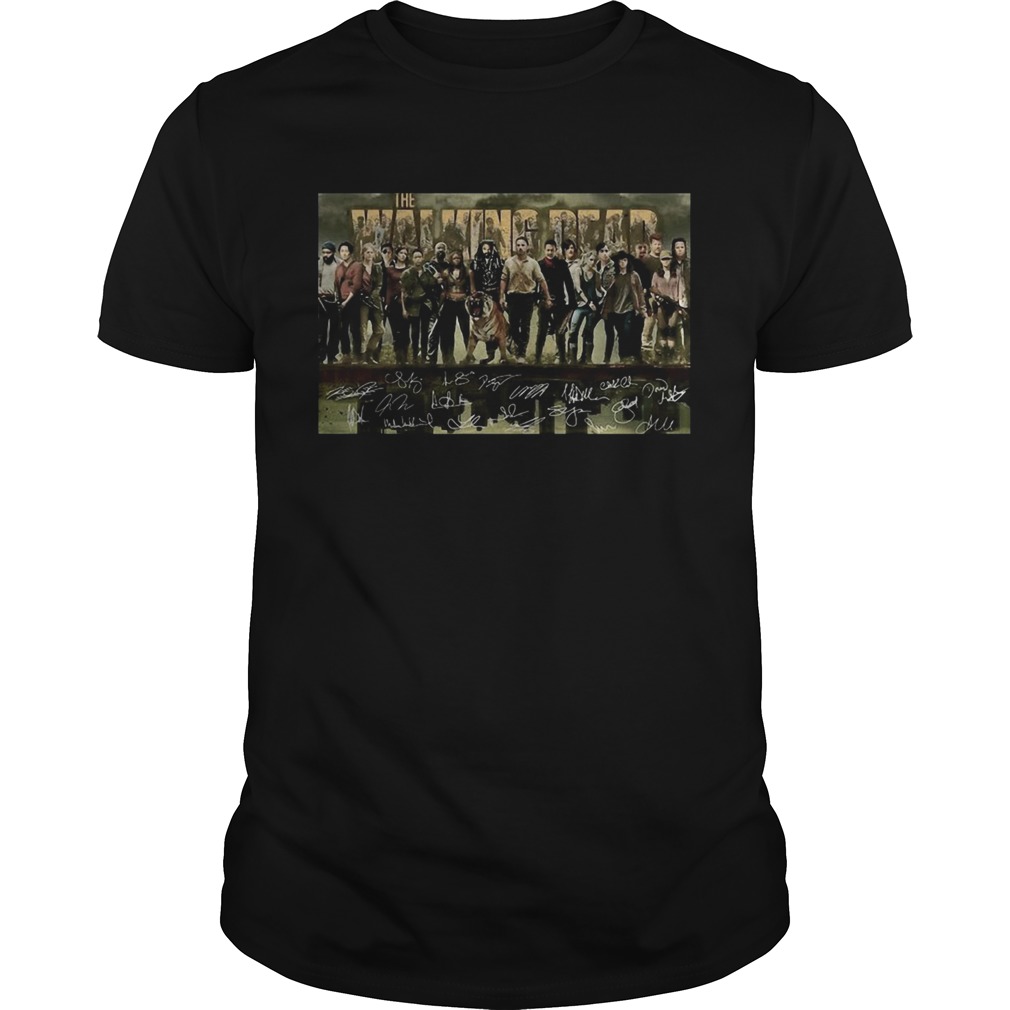 The Walking Dead Film Characters Signatures shirt