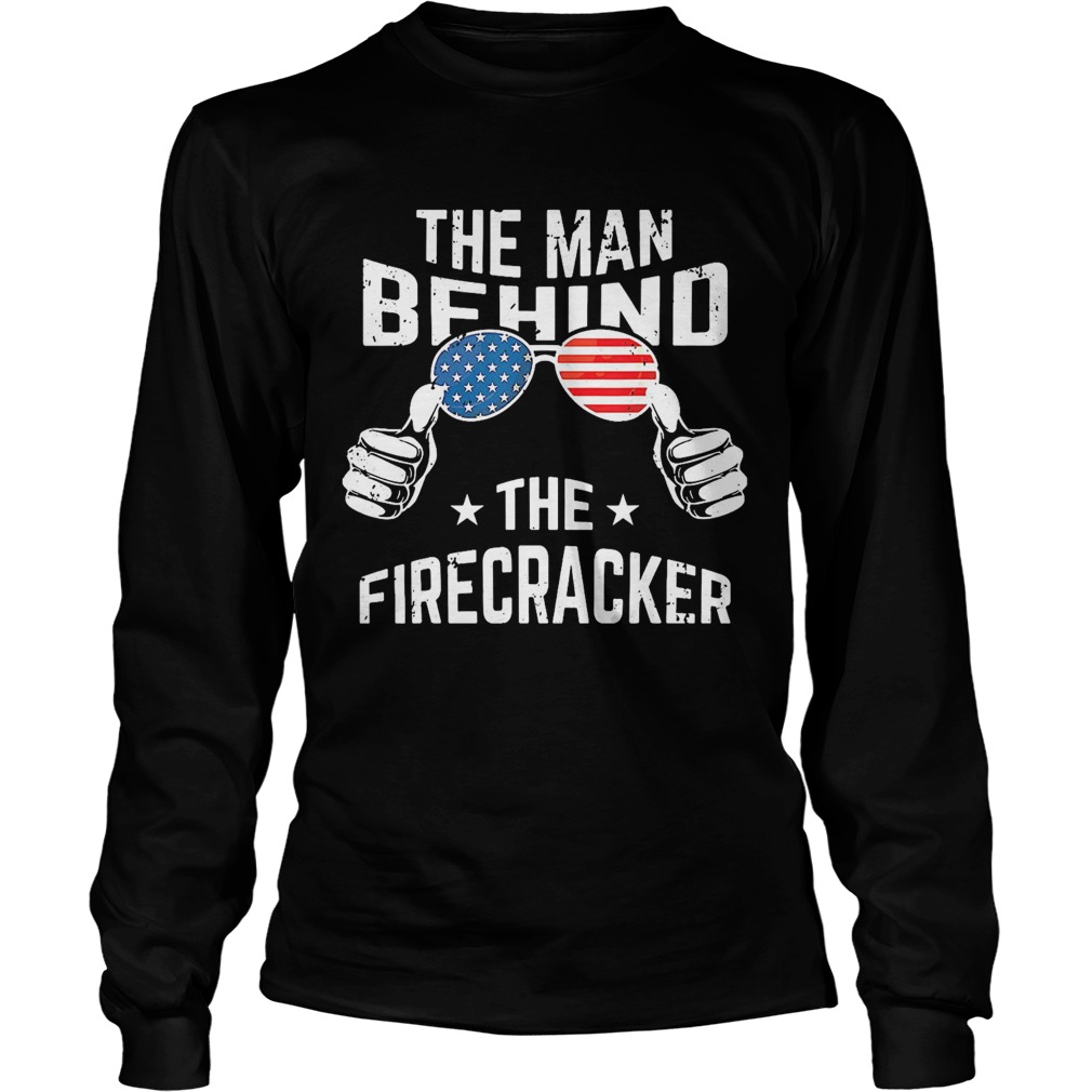 The man behind the firecracker American flag  Long Sleeve