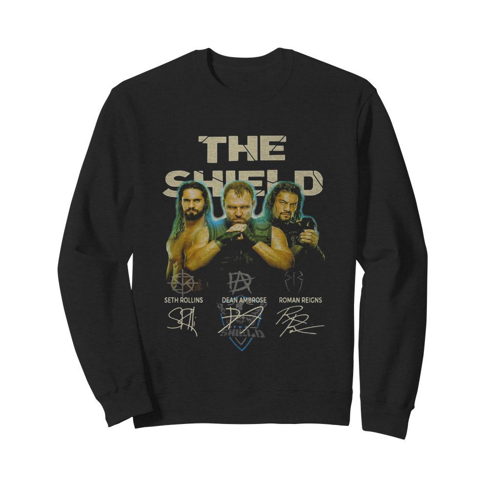 The shield seth rollins dean ambrose roman reigns signatures  Unisex Sweatshirt