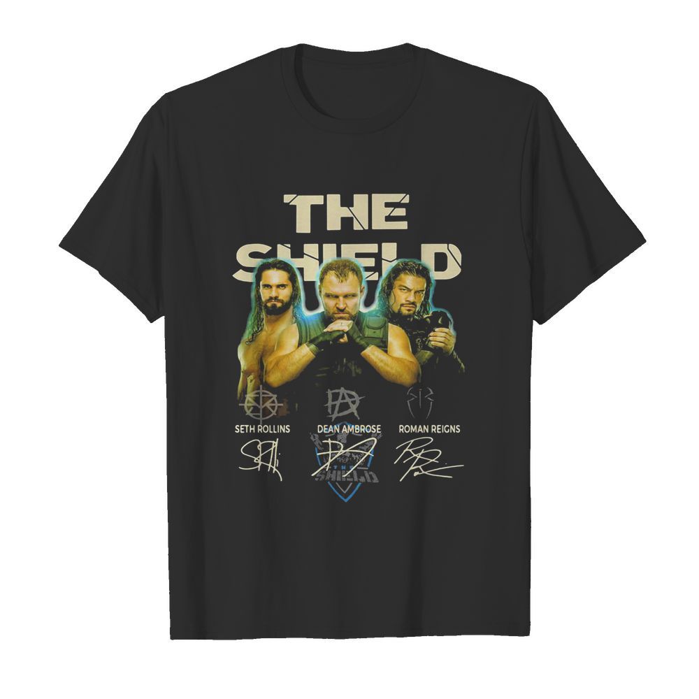 The shield seth rollins dean ambrose roman reigns signatures shirt