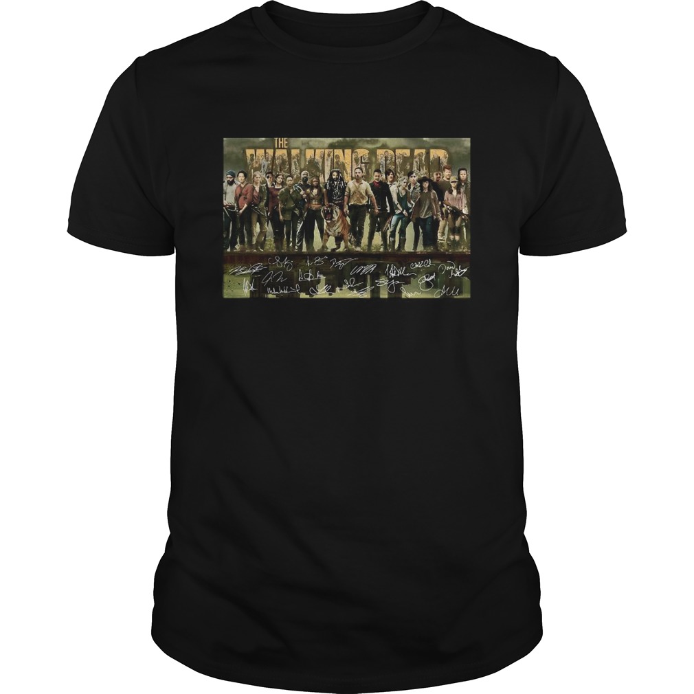 The walking dead film characters signatures shirt