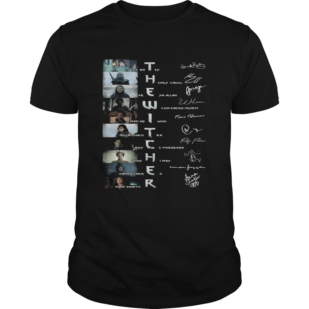 The witcher movie characters signatures shirt