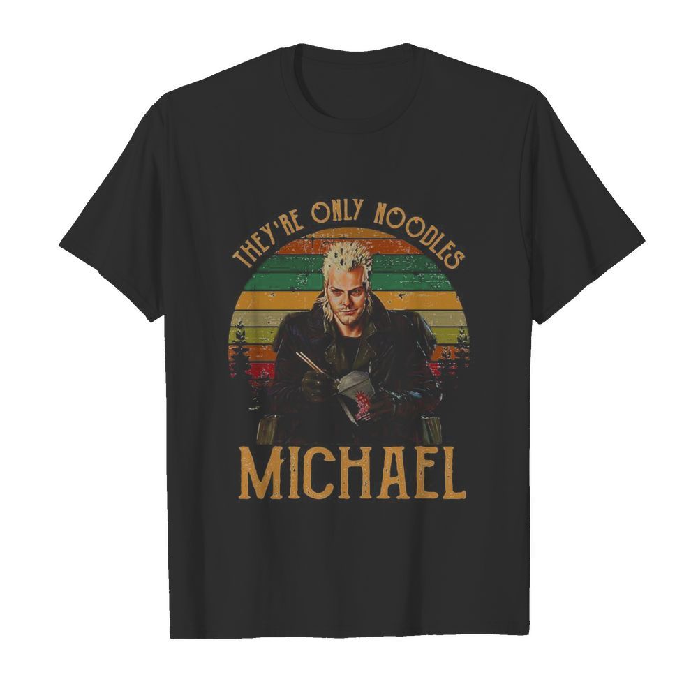 They’re only noodles michael vintage retro  Classic Men's T-shirt