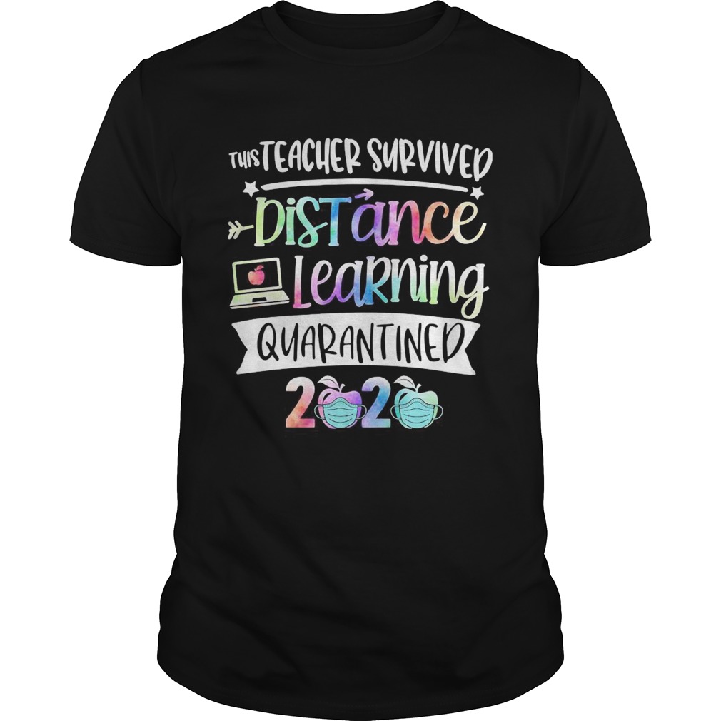 This teacher survived distance learning quarantined 2020 apple mask shirt