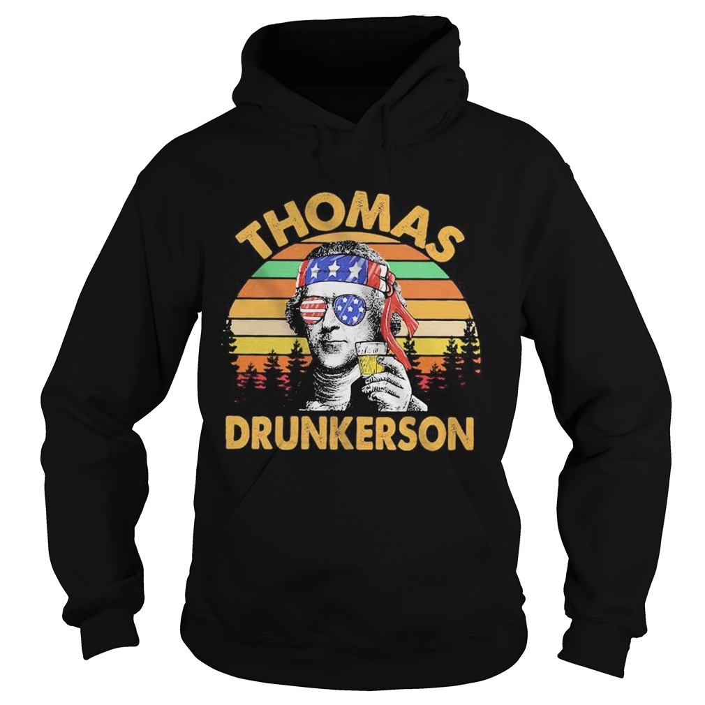 Thomas drunkerson independence day vintage retro  Hoodie