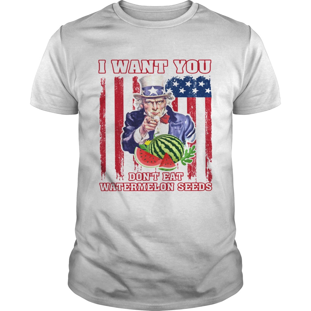 Tio Sam I want you dont eat watermelon seeds American flag  Unisex