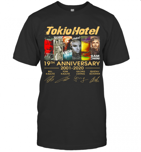 Tokio Hotel 19Th Anniversary 2001 2020 Thank You For The Memories T-Shirt