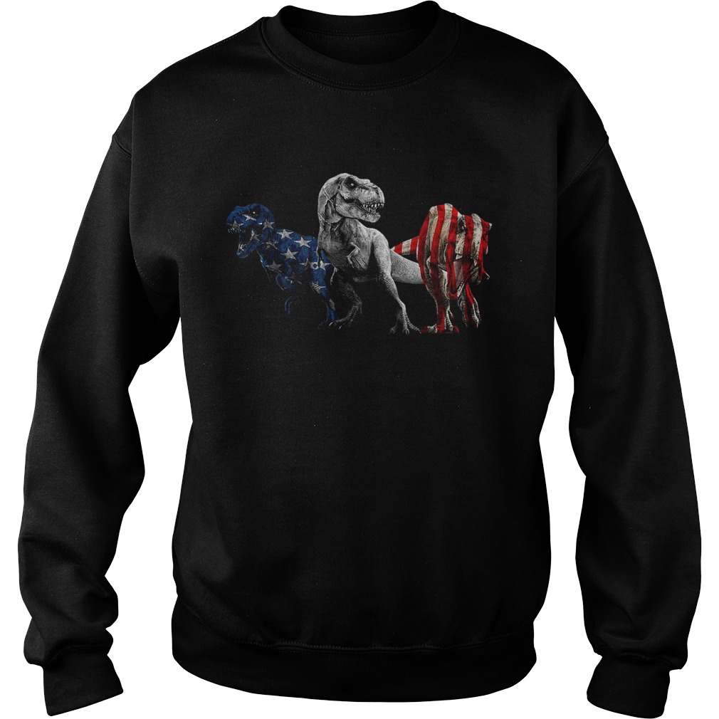 Trex Dinosaur American Flag 4th Of July  Sweatshirt