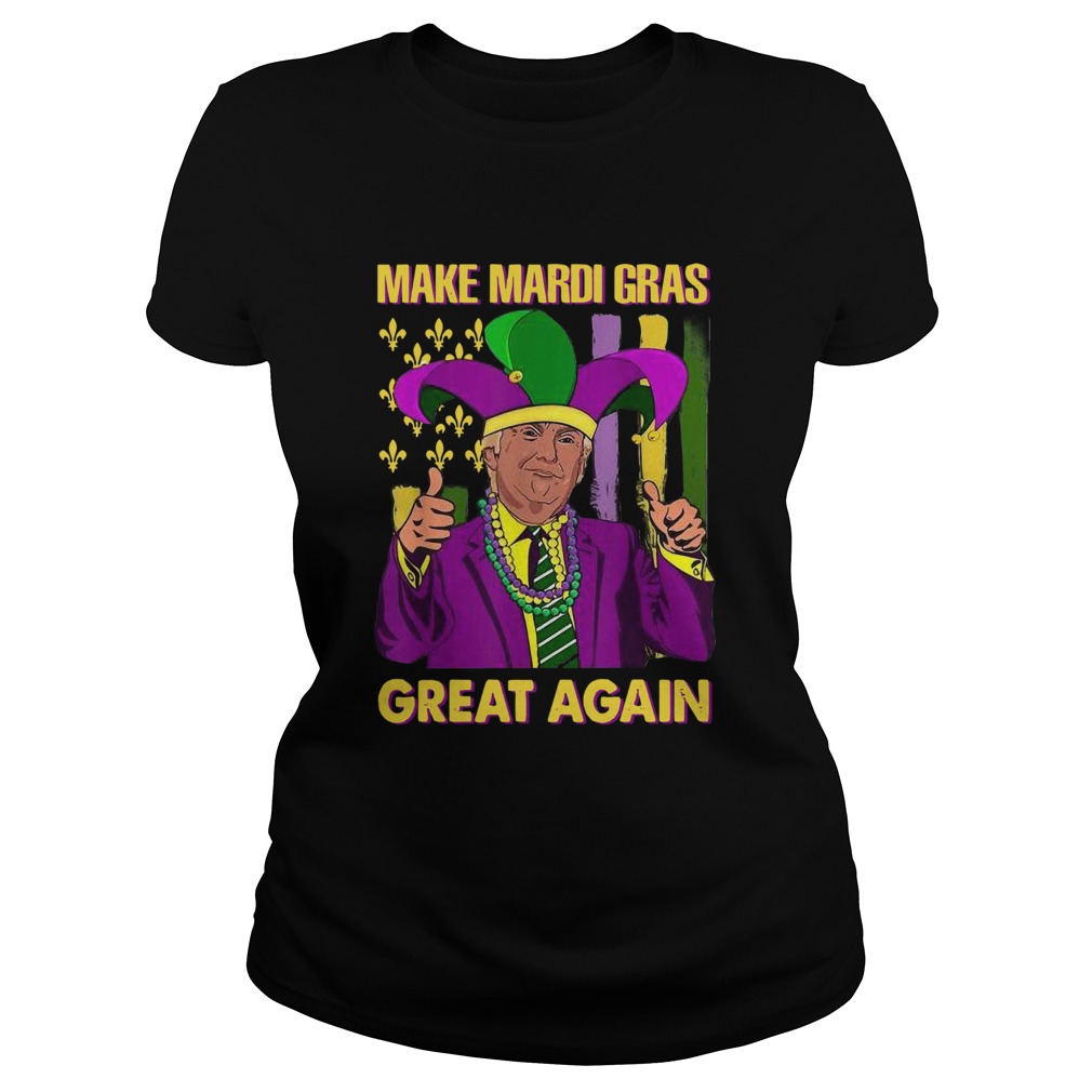 Trump Mardi Gras American Flag Make Mardi Gras Great Again  Classic Ladies