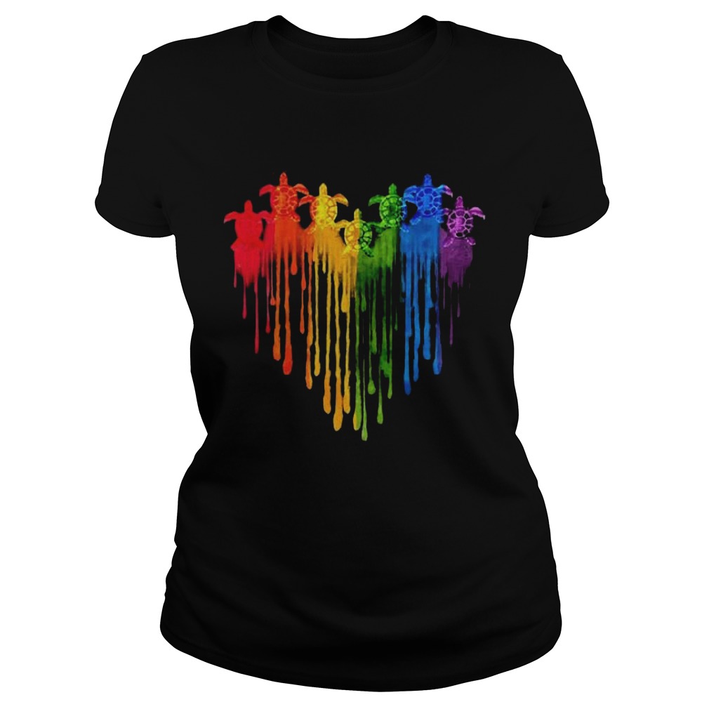 Turtle LGBT Heart  Classic Ladies