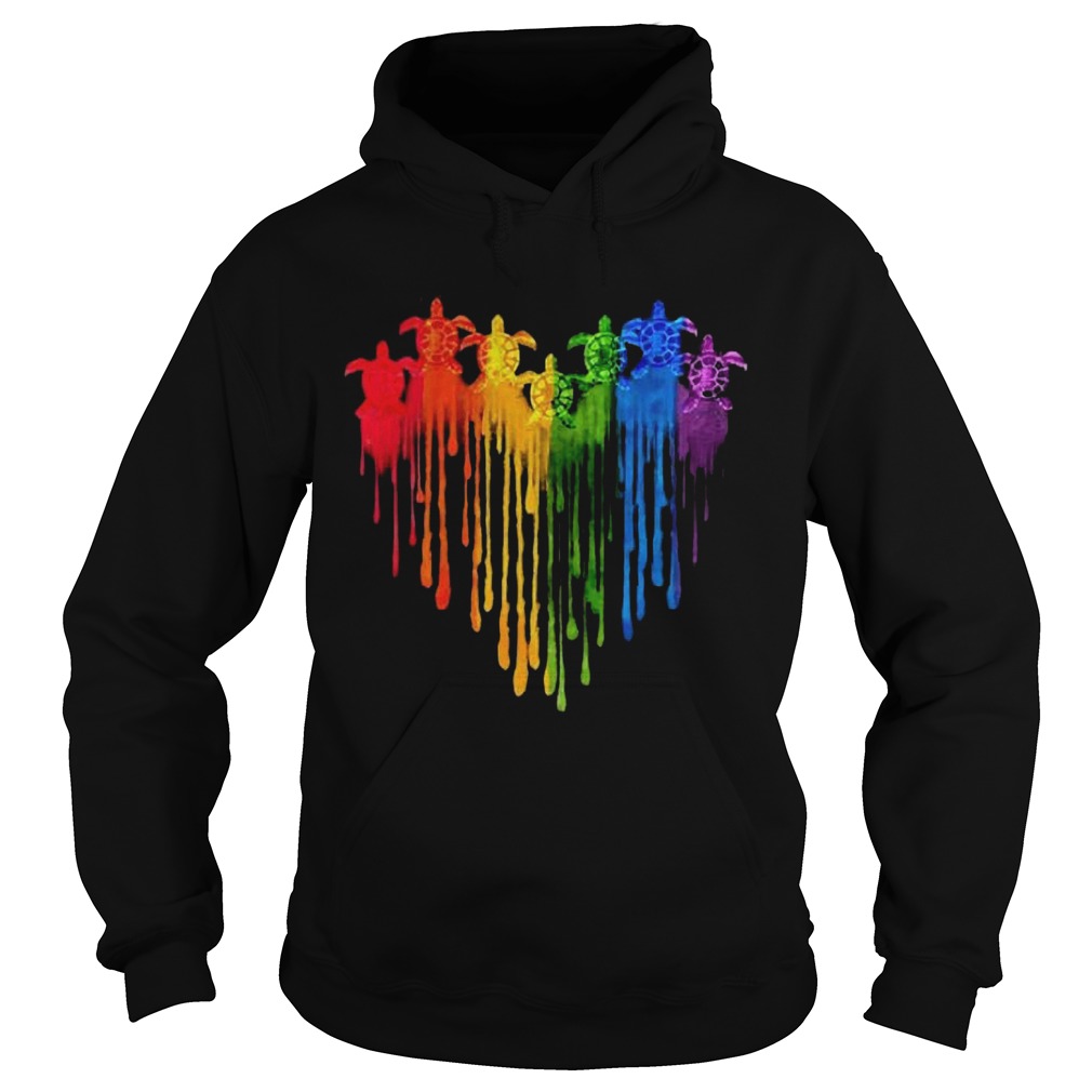 Turtle LGBT Heart  Hoodie