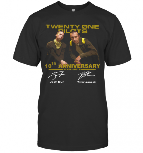 Twenty One Pilots 10Th Aniversary 2009 2019 Signatures T-Shirt