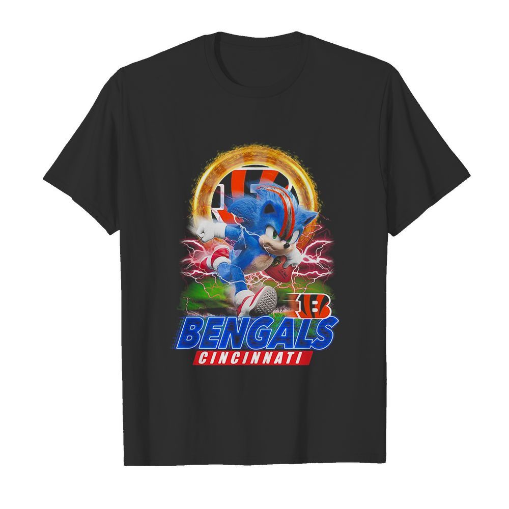 Ultra sonic the hedgehog playing rugby football cincinnati bengals  Classic Men's T-shirt