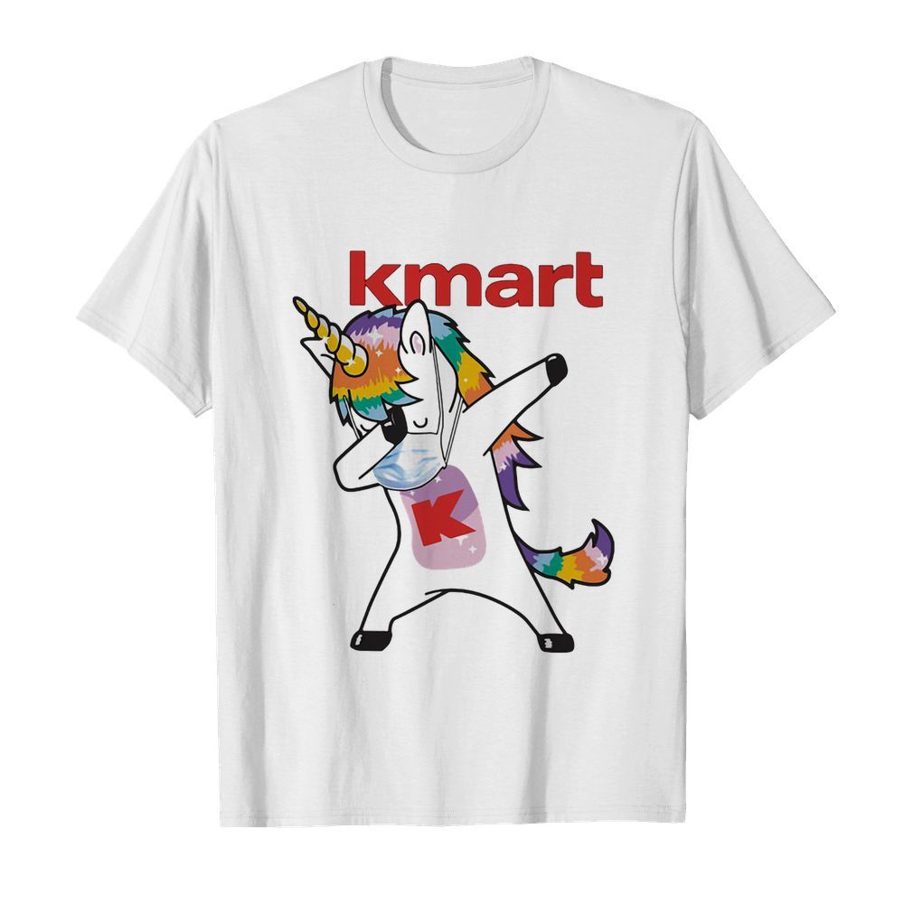 Unicorn mask kmart logo shirt