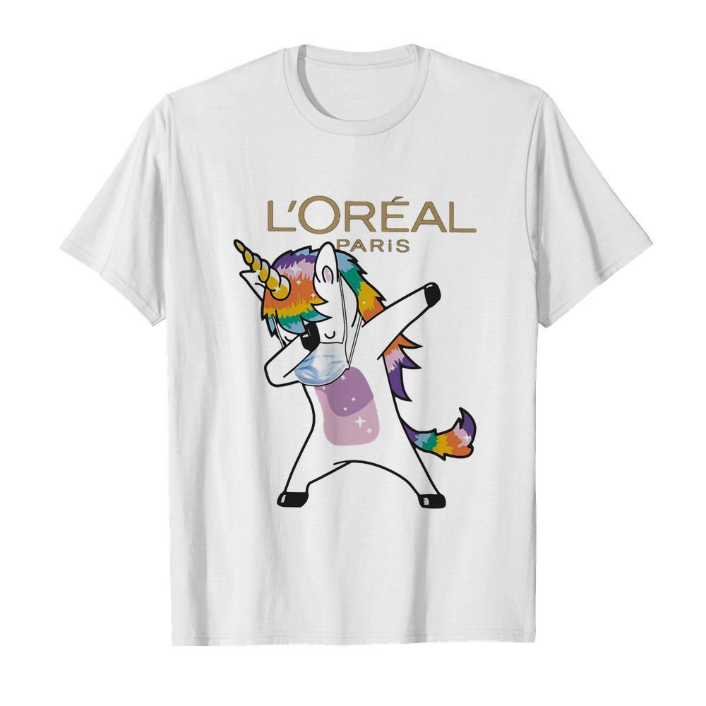 Unicorn mask l’oreal paris logo shirt