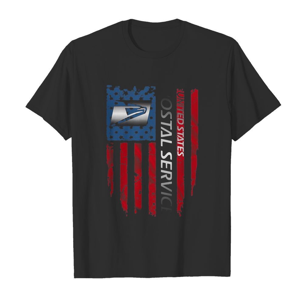 United states postal service logo american flag independence day shirt